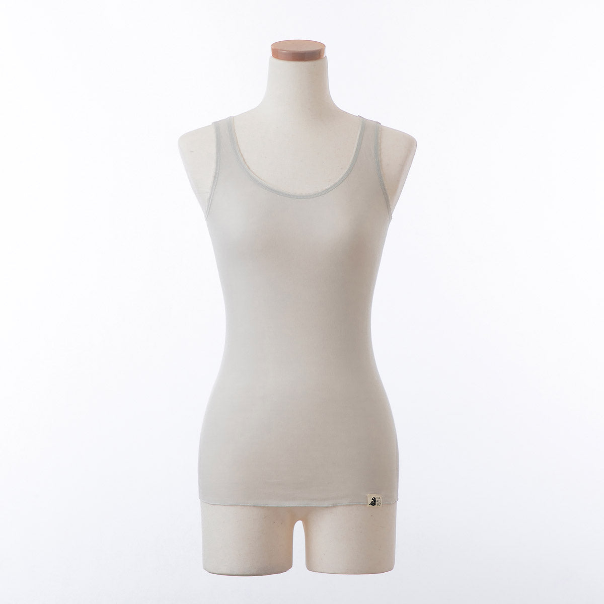 コットン・ガーゼ タンクトップ バレエネック
