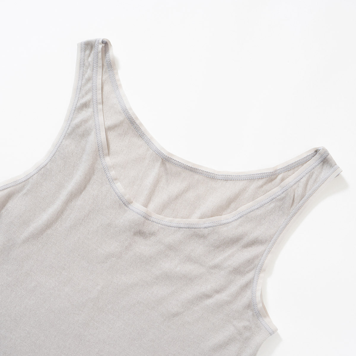 コットン・ガーゼ タンクトップ バレエネック