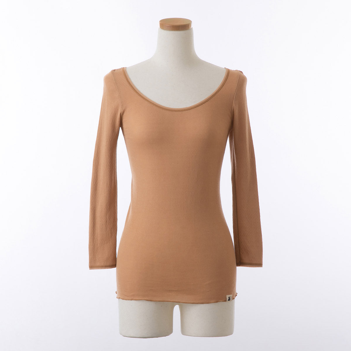 コットン・ガーゼ 8分袖 バレエネック