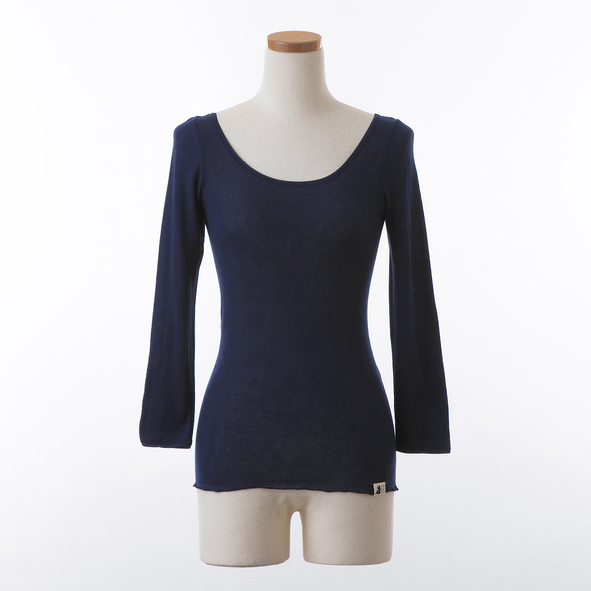 コットン・ガーゼ 8分袖 バレエネック