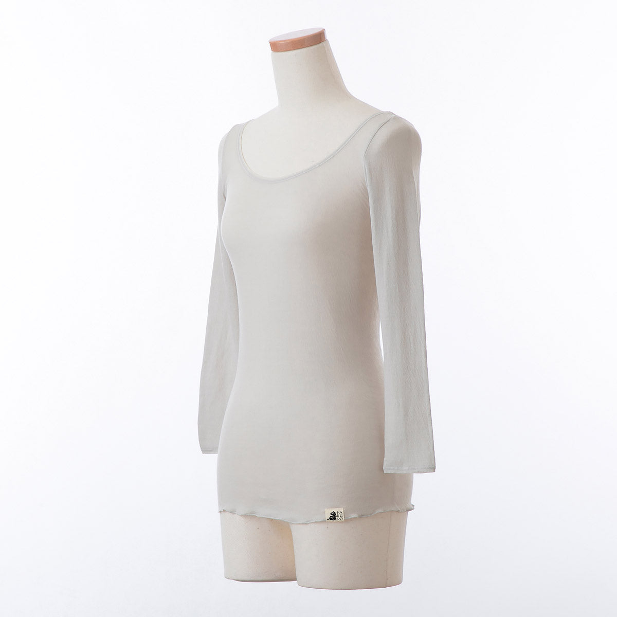 コットン・ガーゼ 8分袖 バレエネック