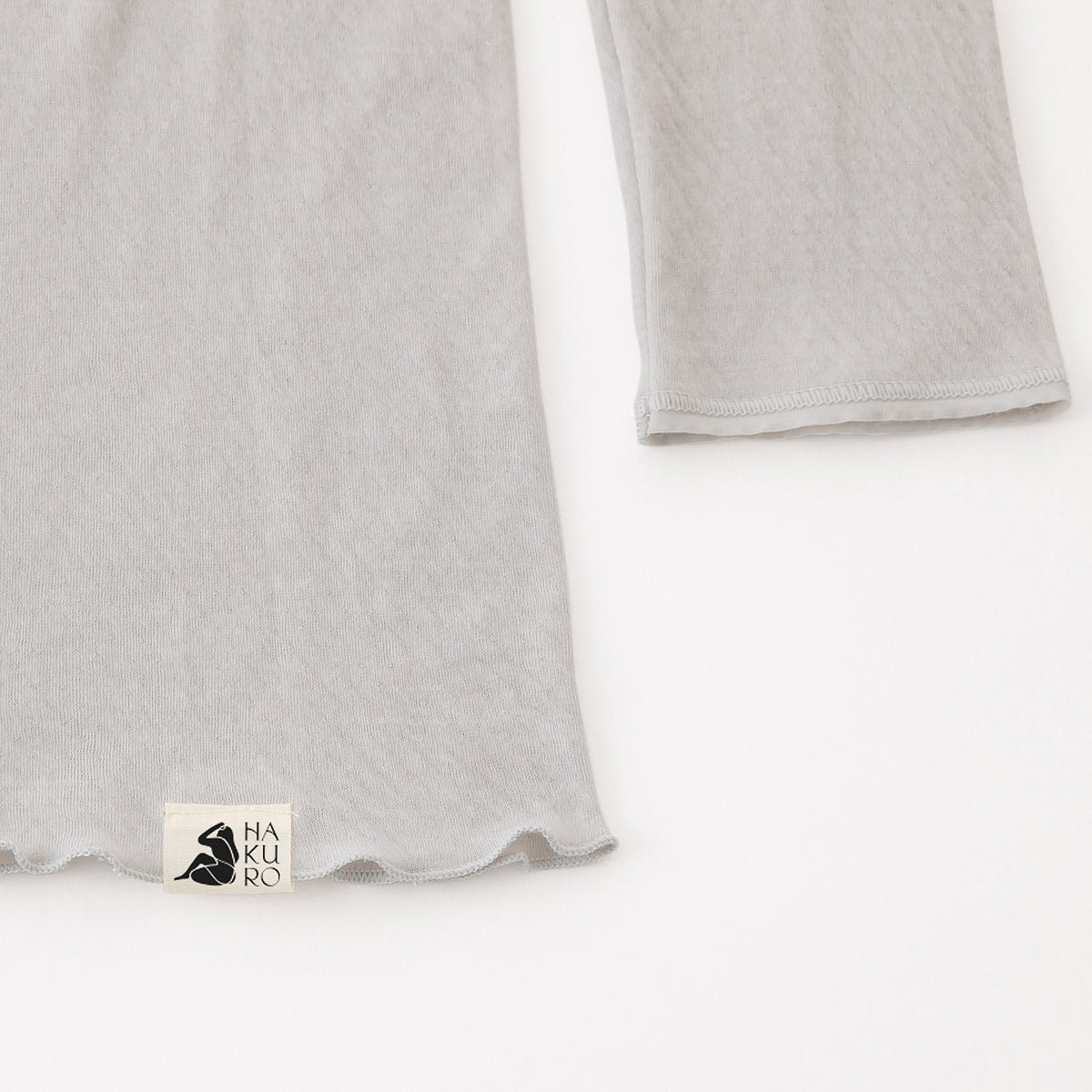 コットン・ガーゼ 8分袖 バレエネック