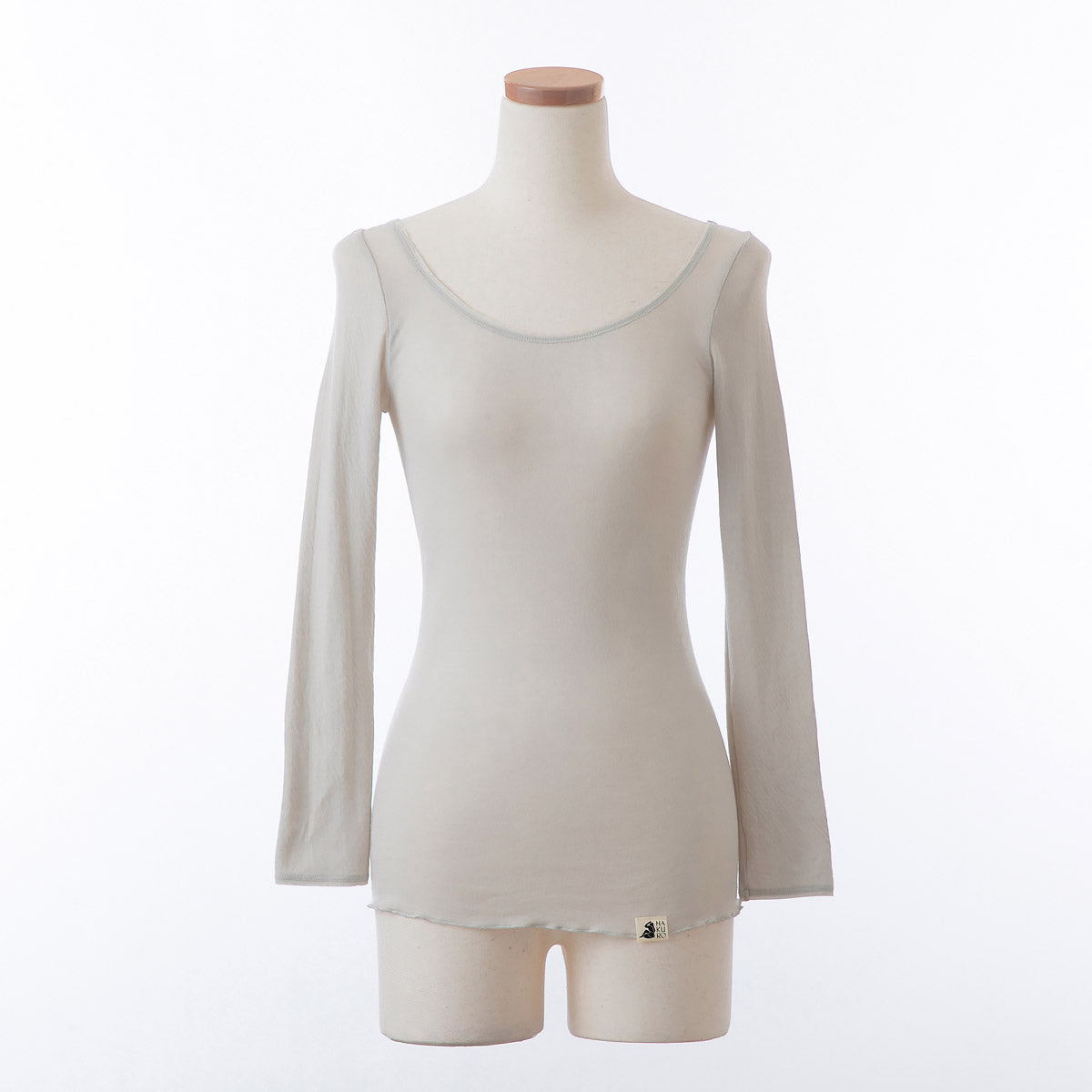 コットン・ガーゼ 10分袖 バレエネック