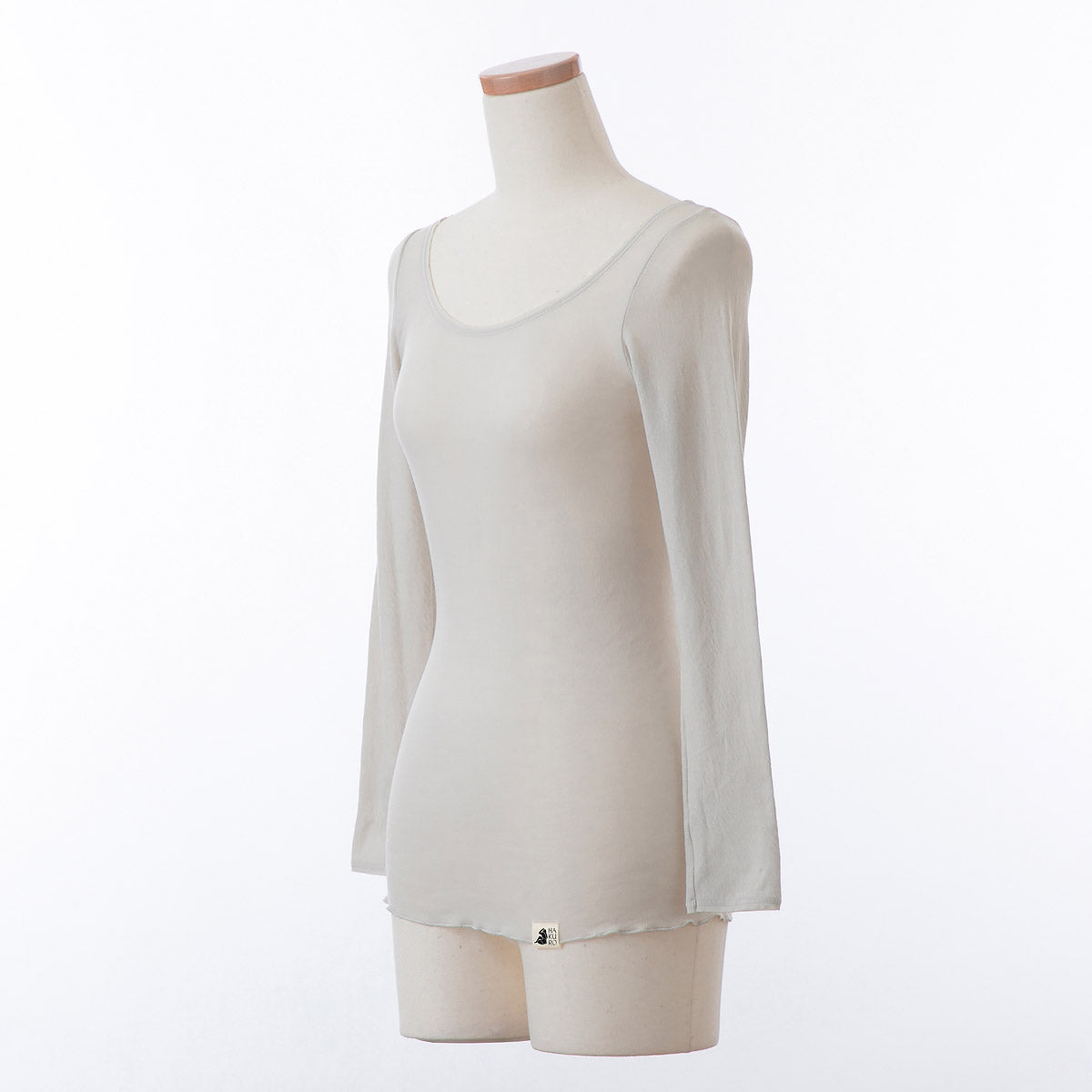 コットン・ガーゼ 10分袖 バレエネック