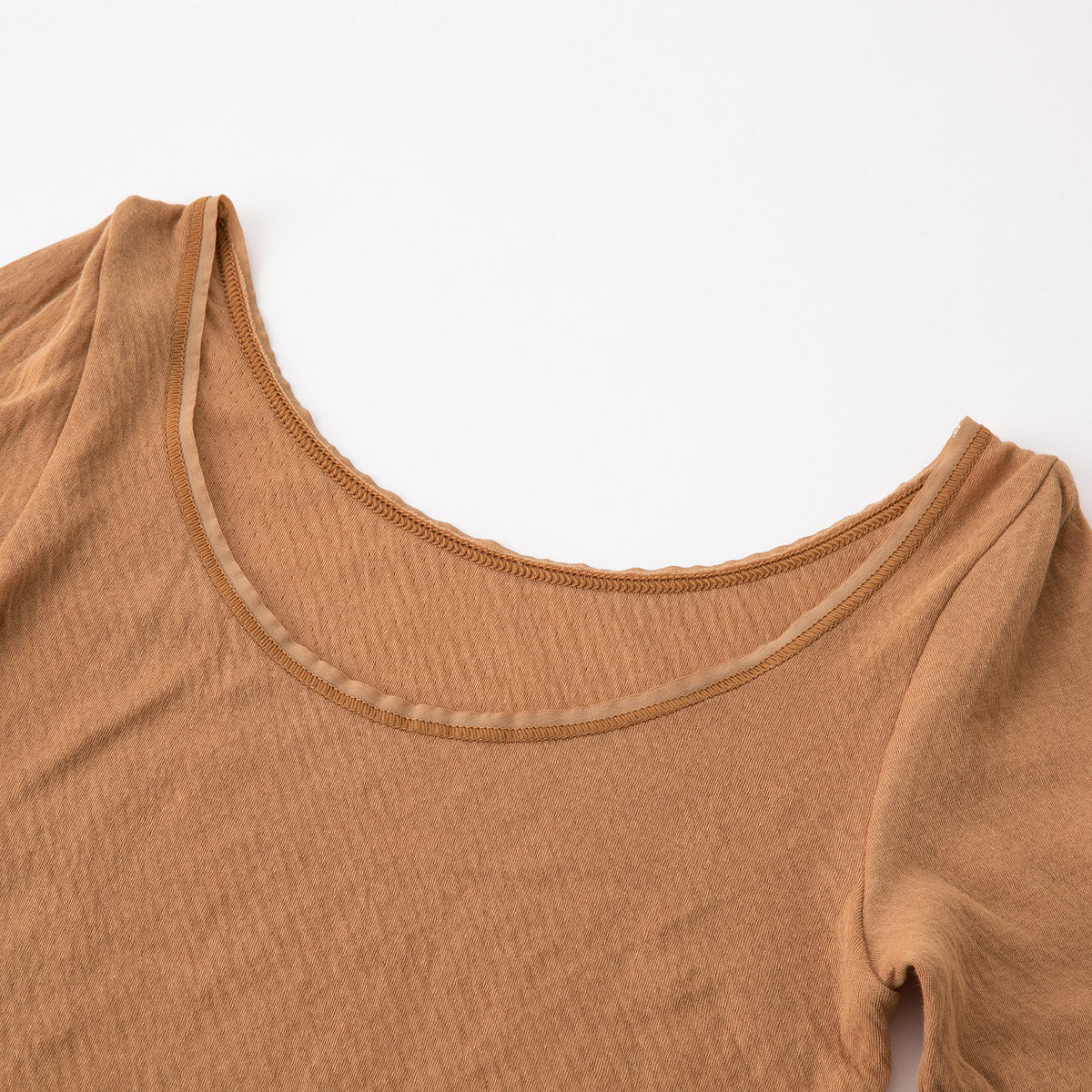 コットン・ガーゼ 10分袖 バレエネック