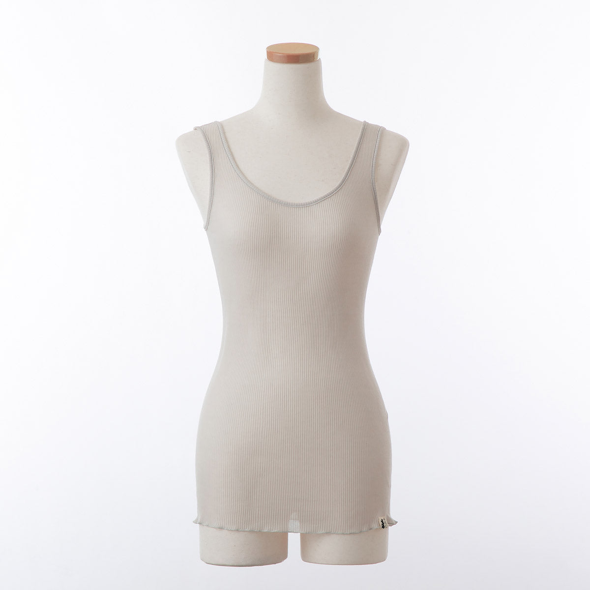 コットン・リブ タンクトップ バレエネック