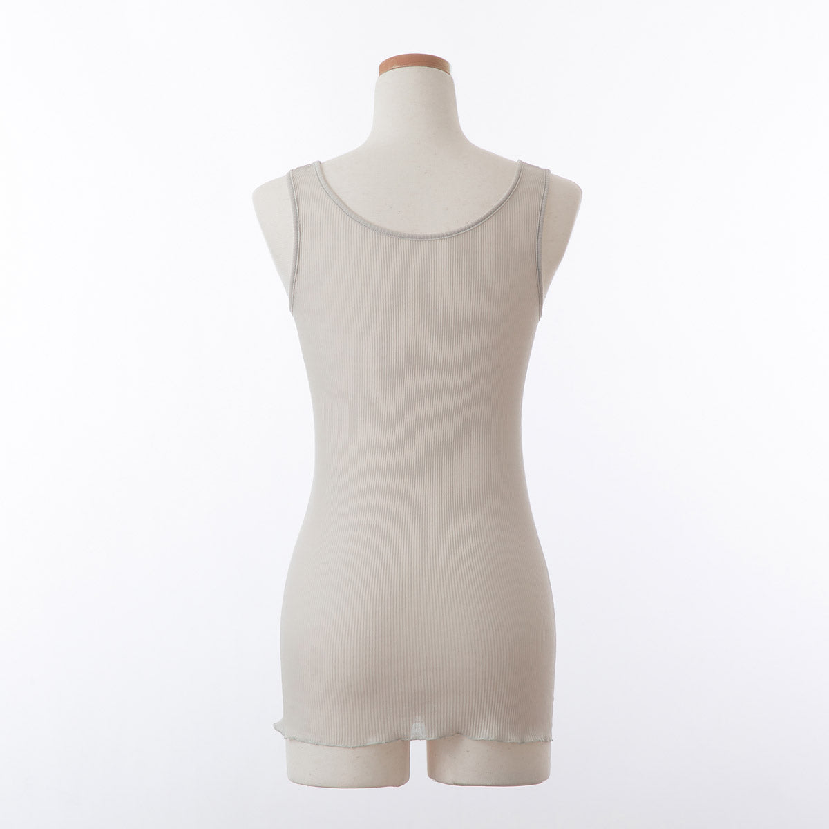 コットン・リブ タンクトップ バレエネック