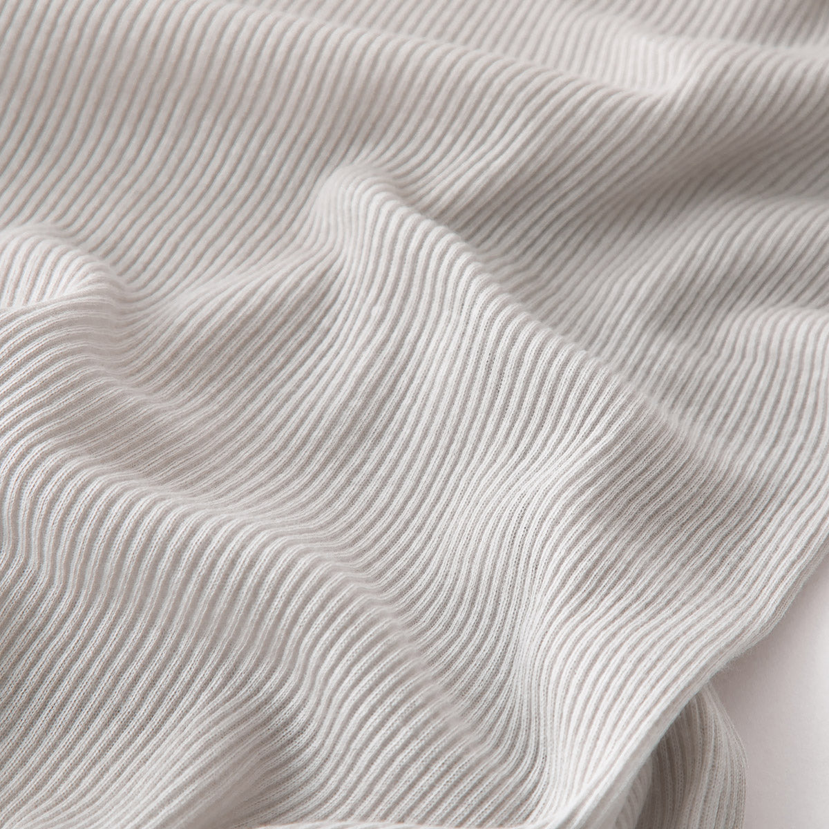 コットン・リブ 8分袖 バレエネック