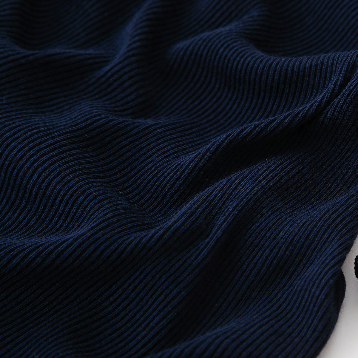 コットン・リブ 8分袖 バレエネック