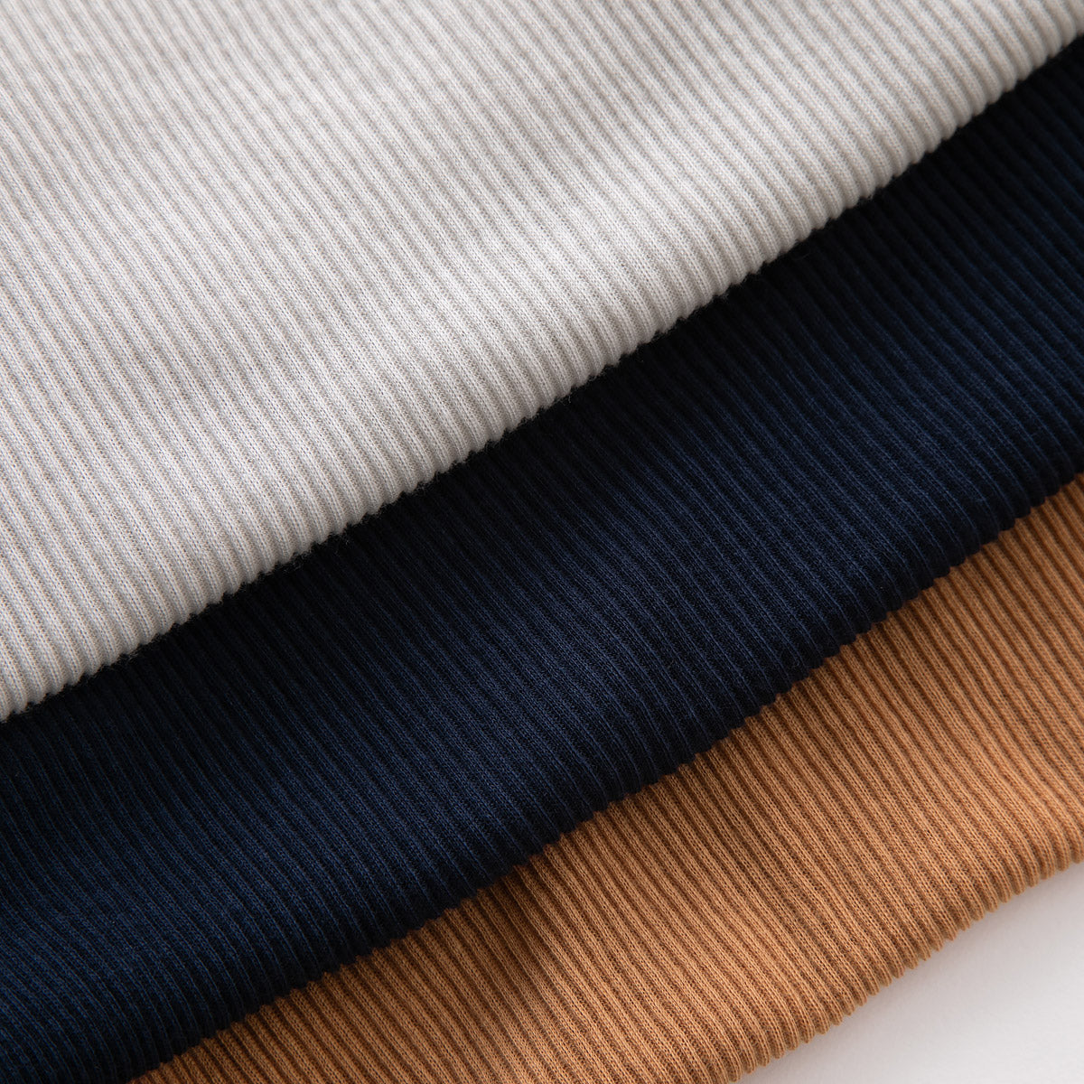 コットン・リブ 半袖 バレエネック