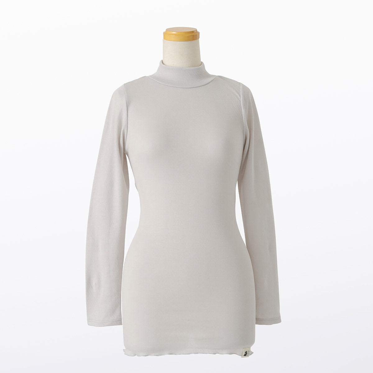 コットン・ガーゼ 10分袖 ハイネック