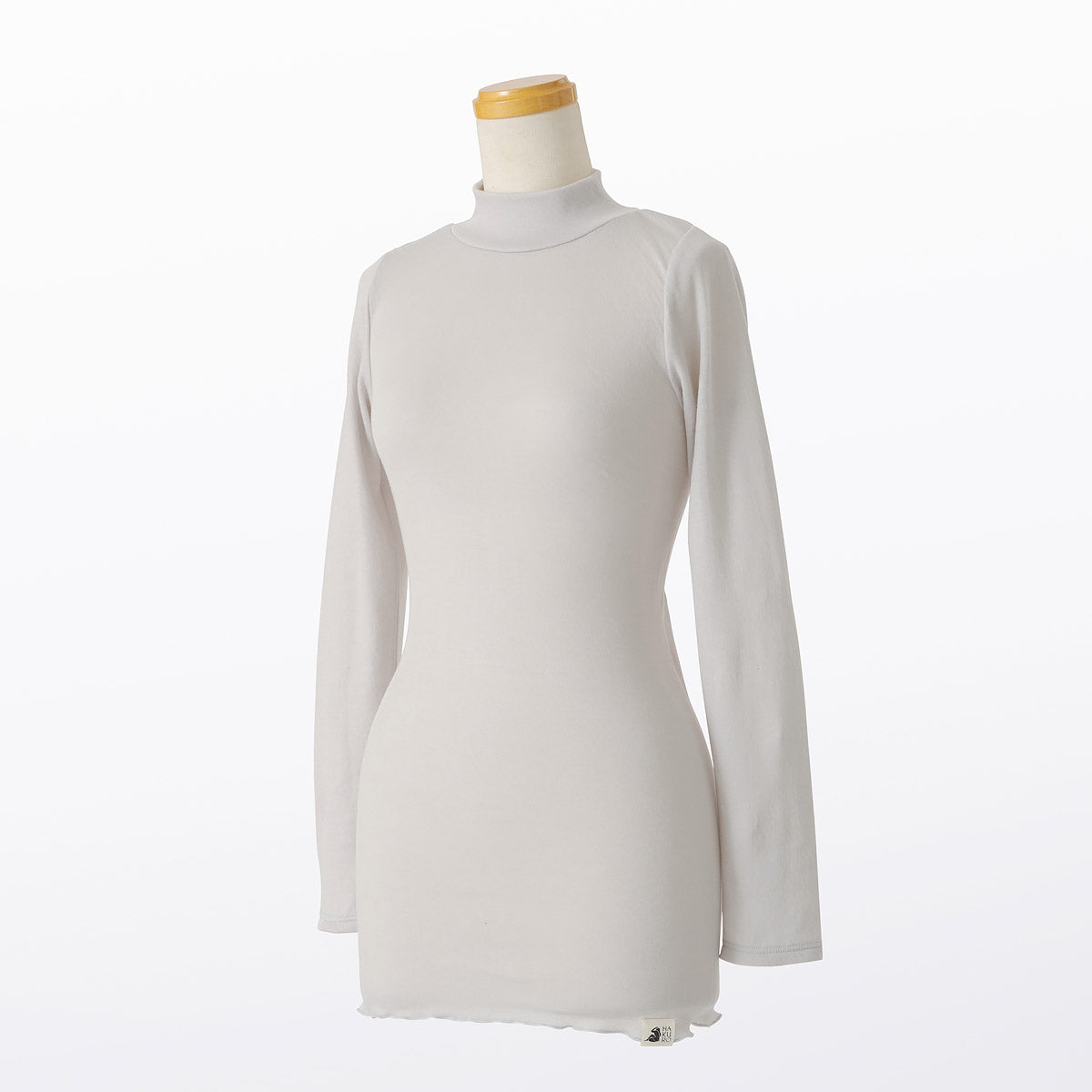コットン・ガーゼ 10分袖 ハイネック