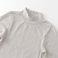 コットン・ガーゼ 10分袖 ハイネック